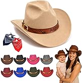 Duckbe Personalized Toddler Cowboy Hat for Boy Girl, Western Cowgirl Hat 3 Sizes for Baby Kids Adult, Custom Leather Hatband