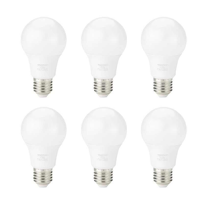 Amazon Basics Lampadina Edison a LED E27 con attacco a vite, 8 W (equivalenti a 60 W)