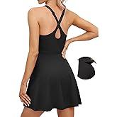 IUGA Easy Peezy Tennis Dress with Shorts Underneath Athletic Dress for Women Golf Dresses Summer Outfits
