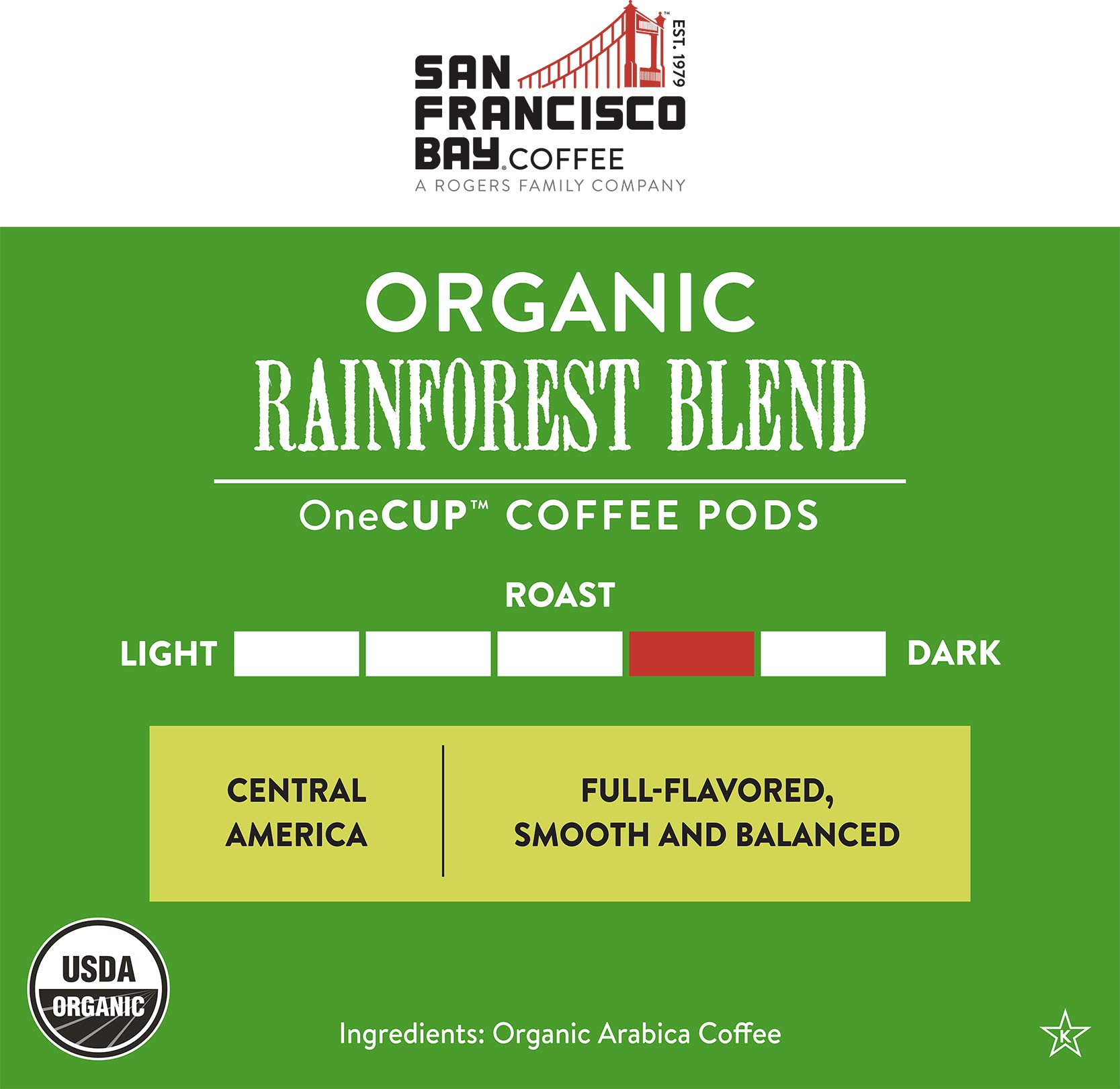San Francisco Bay Compostable Coffee Pods Organic Rainforest Blend