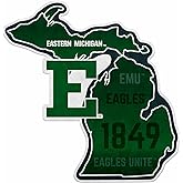 Rico Industries NCAA Eastern Michigan Eagles State Shape Cut Pennant - Home and Living Room Décor - Soft Felt EZ to Hang