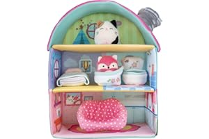 Squishville by Squishmallow Fifi’s Cottage Townhouse, 2” Blair and Fifi Soft Mini-Squishmallow and 4 Plush Furniture Accessories, Irresistibly Soft Toys, 3 Floors to Explore, Amazon Exclusive