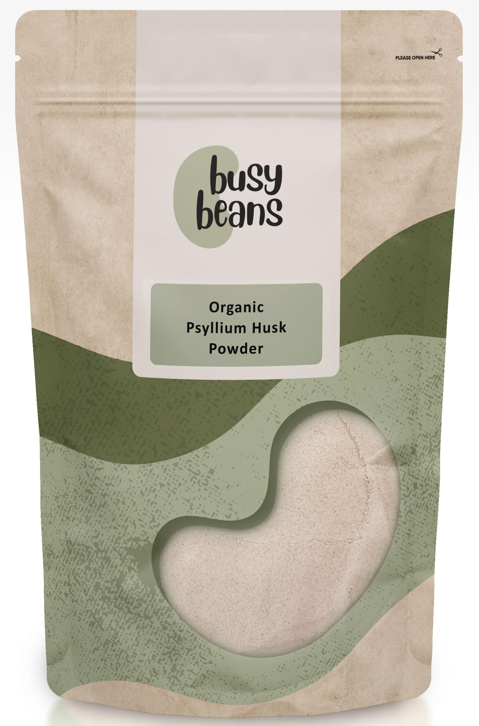 Organic Psyllium Husk Powder - Certified Organic- by Busy Beans Organic (1kg)