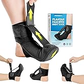 BraceAbility Plantar Fasciitis Night Splint Sock - Soft Plantar Fascia Boot for Sleeping, Achilles Tendonitis Relief, Foot Drop, Heel Pain - Planter Facetious Night Sling Brace for Women and Men (L)