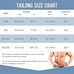 TAILONG Men Tummy Control Shorts High Waist