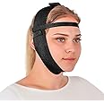 Post Surgery Facial Compression Garment Chin Strap Band, Double Chin Face Wrap Tape, Jawline Exerciser, Face Slimmer, Jowl Tightening, Chin Lifting Belt (Black)