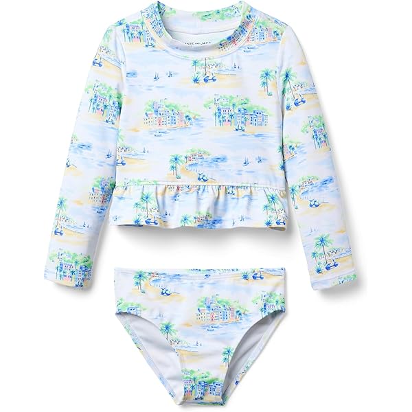 (取寄) ジャニー アンド ジャック ガールズ シーニック ラッシュガード ツーピース スーツ (トドラー/リトル キッド/ビッグ キッド) Janie and Jack girls Scenic Rashguard Two-Piece Suit (Toddler/Little Kid/Big Kid) Multi Color Amazon.com: Janie and Jack Girls' Scenic Rashguard Two-Piece Suit