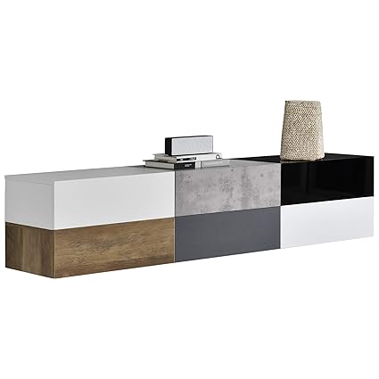 En Casa Wall Mounted Shelf Floating Drawer Storage Box 6 Drawers