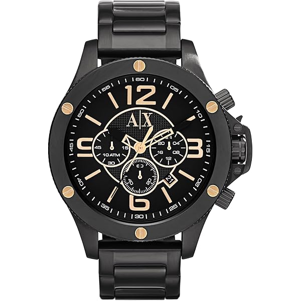 Amazon.com: Armani Exchange A|X Men's Chronograph Watch, Black