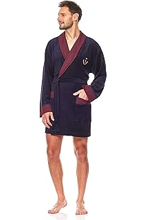 RE-111 - Albornoz corto para hombre de terciopelo, elegante: Amazon.es: Ropa y accesorios