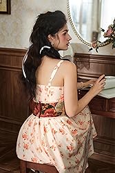 Scarlet Darkness Floral Printed Corset Dress for