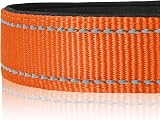 HEELE Reflective Dog Collar Soft Neoprene Padded Nylon Adjustable Small Orange S view 4
