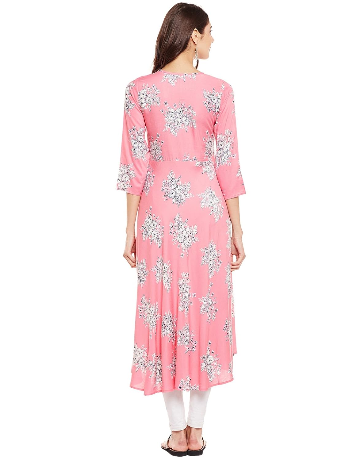 tissu women's viscose kurta (pink)
