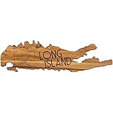 Totally Bamboo Rock & Branch Origins Series Long Island Shaped Cutting Board and Charcuterie Serving Tray, Includes Hang Tie for Wall Display