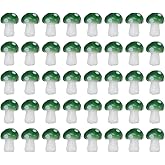 PATIKIL 0.5" x 0.4" Cute Mushroom Beads, 40 Pcs Small Glass Beads Bulk Glass Mushroom for DIY Craft Bracelet Necklace Earring Jewelry Making, Green