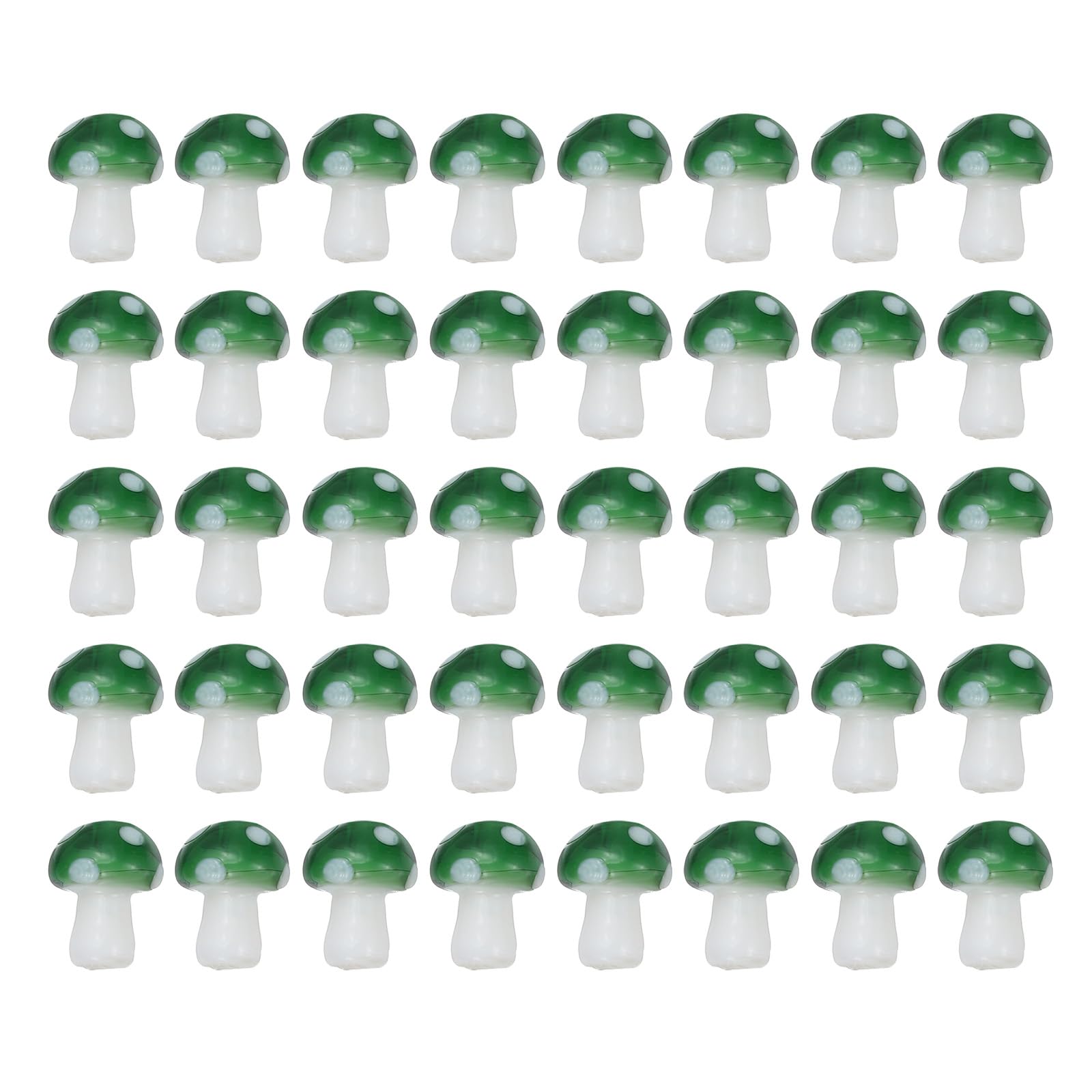 PATIKIL 0.6" x 0.5" Cute Mushroom Beads, 40 Pcs Small Glass Beads Bulk Glass Mushroom for DIY Craft Bracelet Necklace Earring Jewelry Making, Green