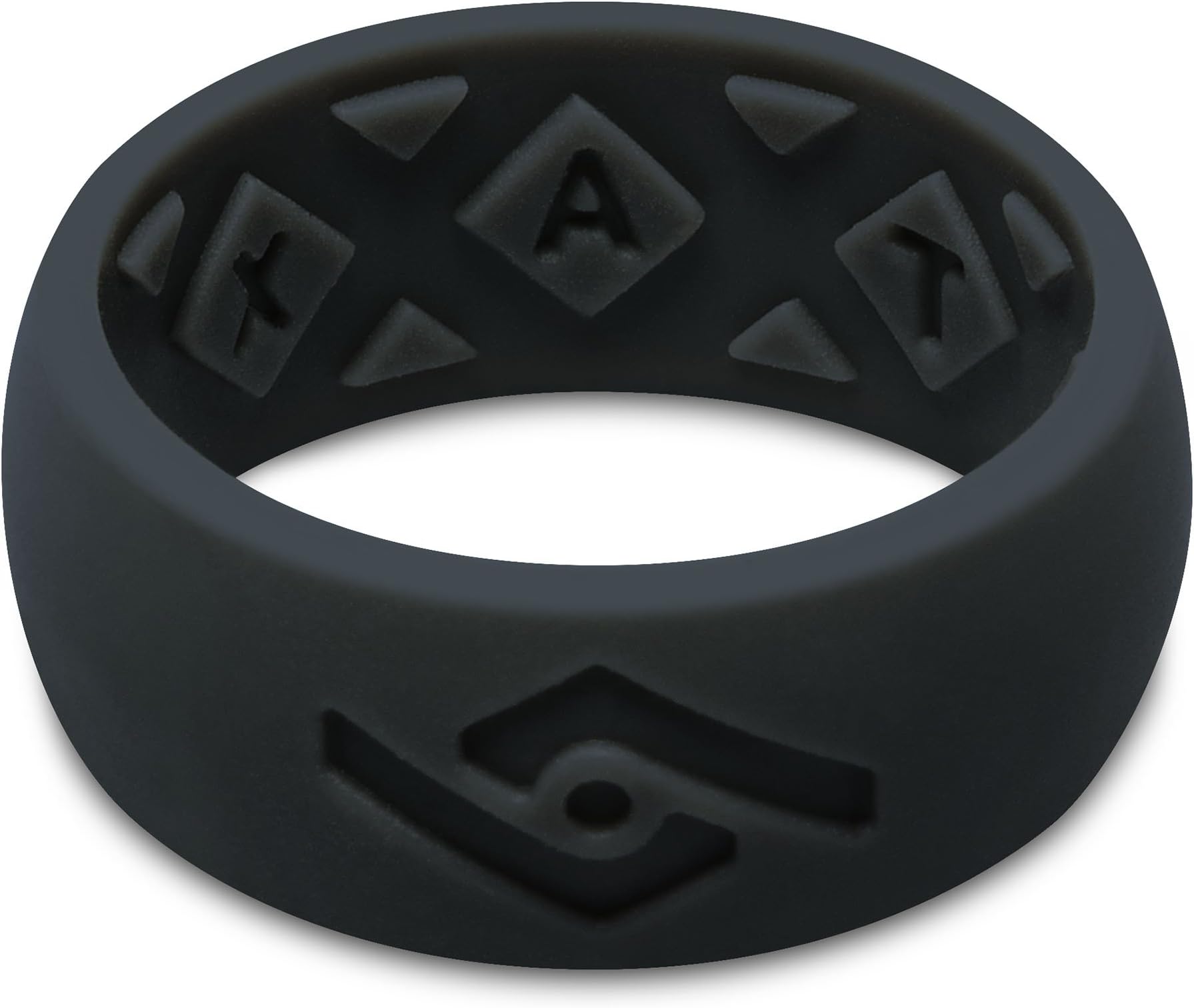 FIXATE FX8 X-VENT JET BLACK RING SIZE 8 SILICONE WEDDING BAND