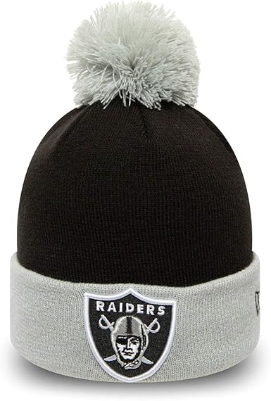 New Era Knit Winter Bobble Beanie Oakland Raiders Amazon Co Uk Sports Outdoors