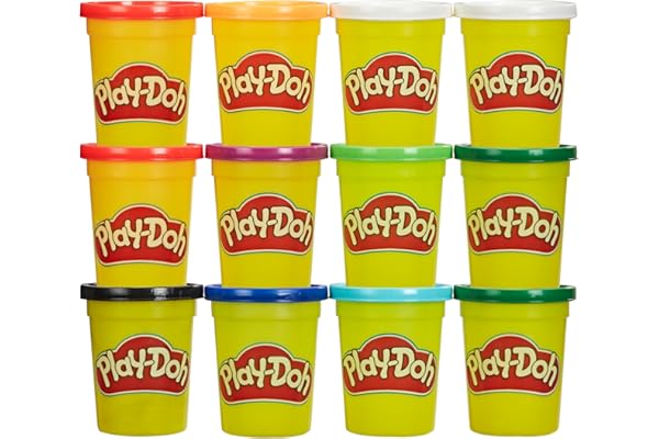 Play-Doh Bulk Winter Colors 12-Pack of Non-Toxic Modeling Compound, 4-Ounce Cans
