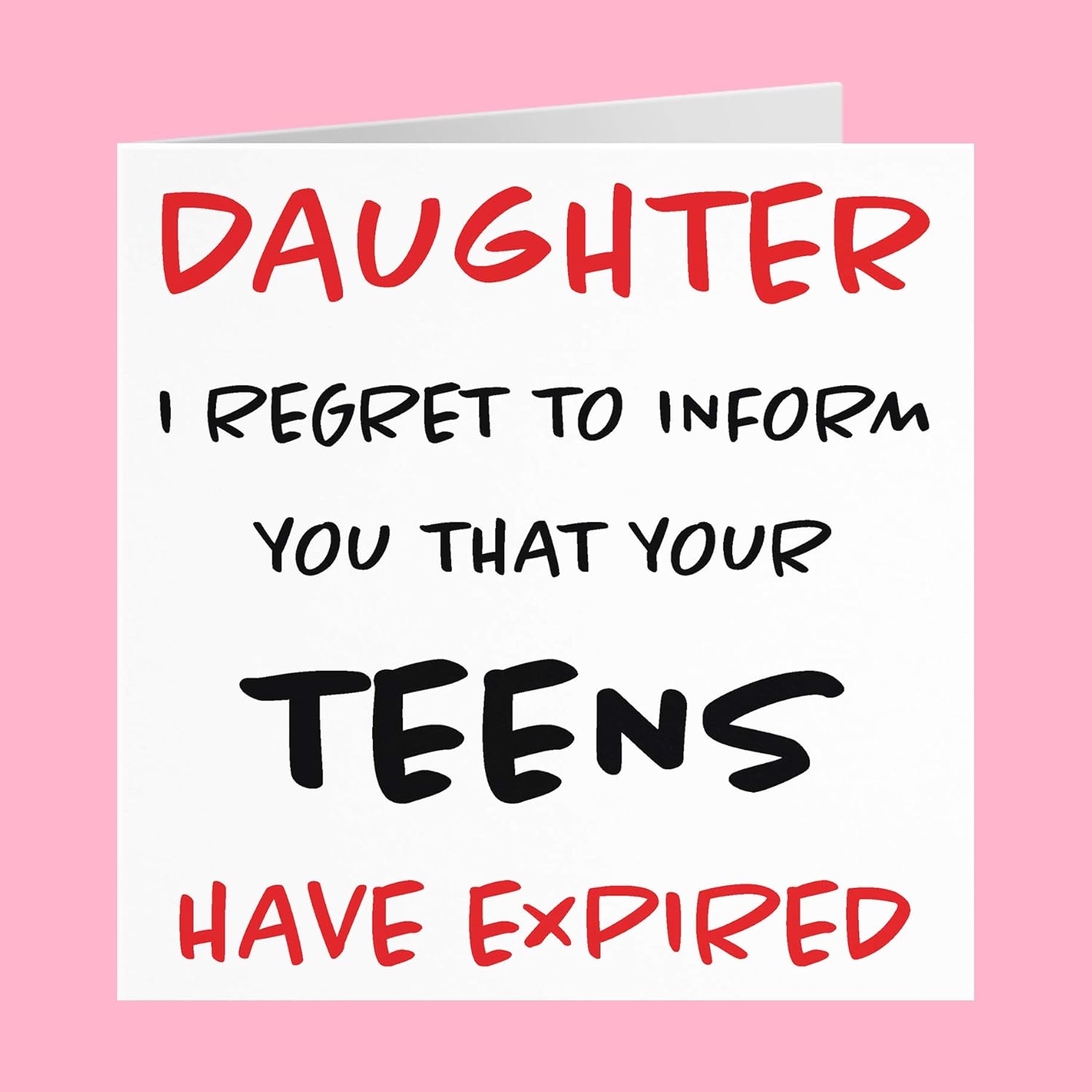 Hunts England - Daughter 20th Funny Birthday Card - Daughter - I Regret To Inform You That Your Teens Have Expired - Retro Collection - Image 3