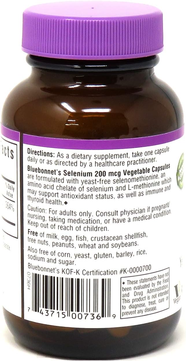 BLUEBONNET NUTRITION SELENIUM 200 mcg: Health & Personal Care