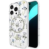 kate spade new york iPhone 16 Pro Case - Compatible with MagSafe - Designer Phone Case - Precious Bloom