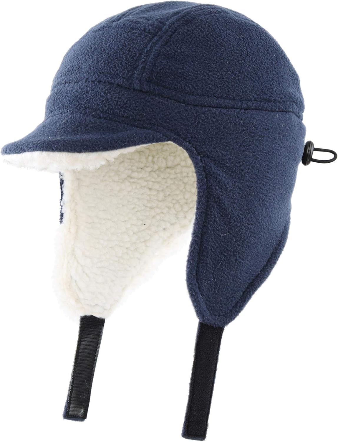 Connectyle Kids Winter Hat with Ear Flap Cap Fleece Visor Hat Outdoor Windproof Hat for Toddler Boy Navy: Clothing