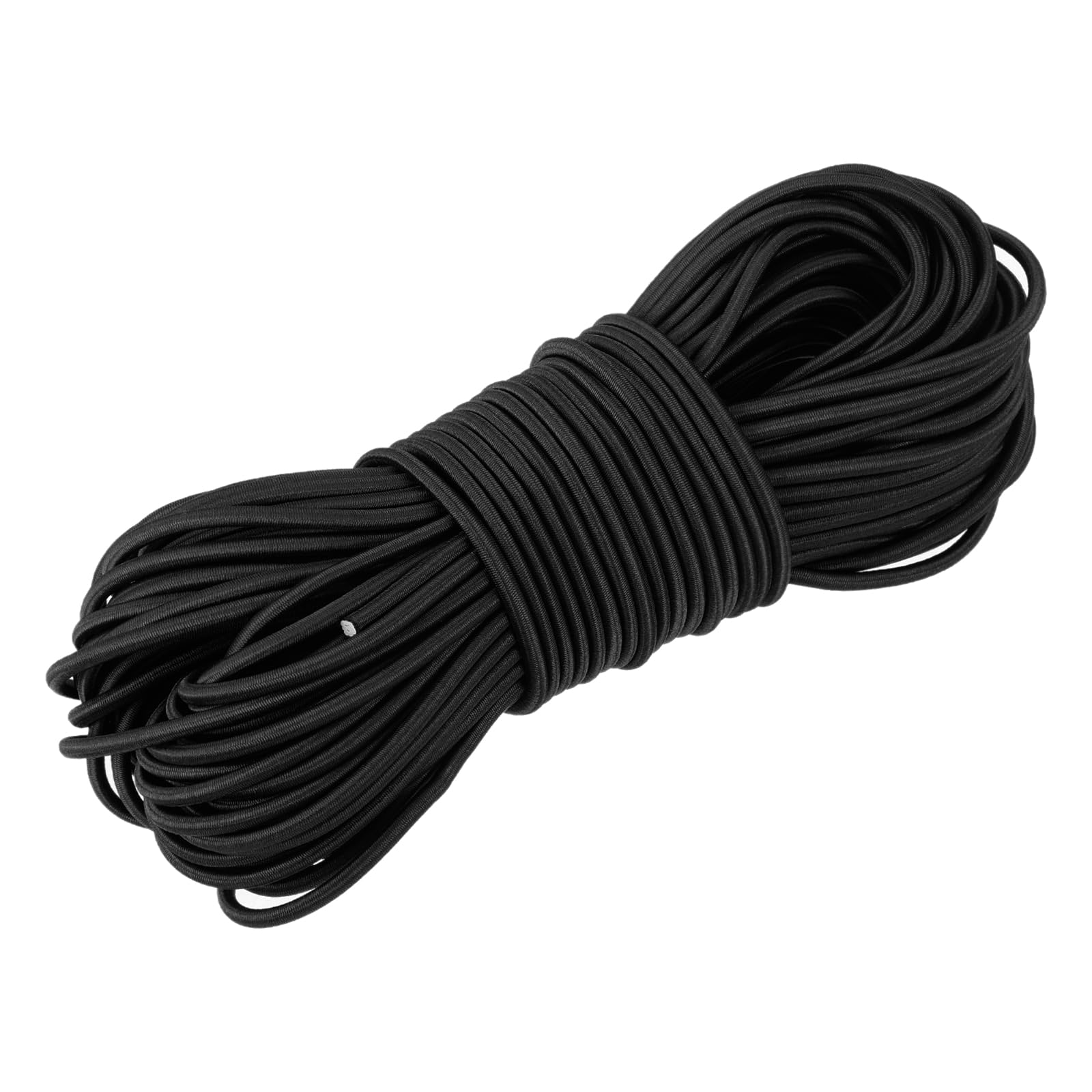 DMiotech 4.8mm Shock Cord, 30 M Black Bungee Cord Tent Pole Shock Cord Round Elastic Kayak Rope Stretch String Marine Grade Heavy Polyester for DIY Projects Tie Downs