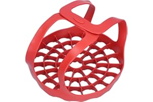 ZASCHMOY Silicone Steamer Multifunctional Portable Drain Basket for Pressure Cooker 6Qt/8Qt, FoodGrade Silicone Bakeware Slin