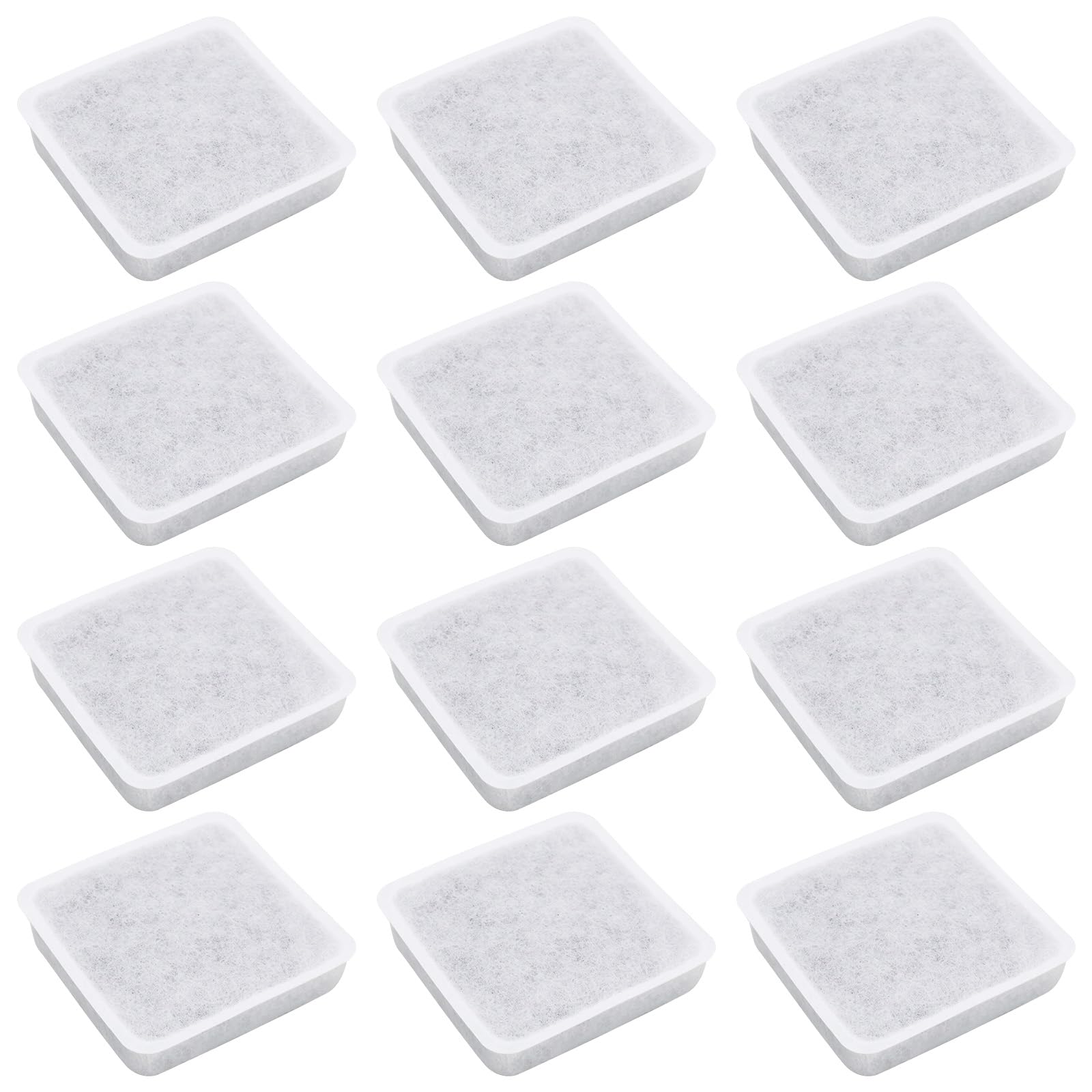 The Lord of the Tools 12Pcs Pet Water Dispenser Filter Replacement Parts 55x55x15mm Compatible with Petmate Replendish Compatible with Petmate Mason Water Dispenser