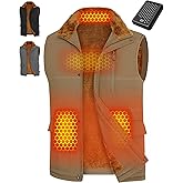 Wulcea Graphene Heated Vest Fleece For Men 7.4V Fast Charge Large Capacity Battery