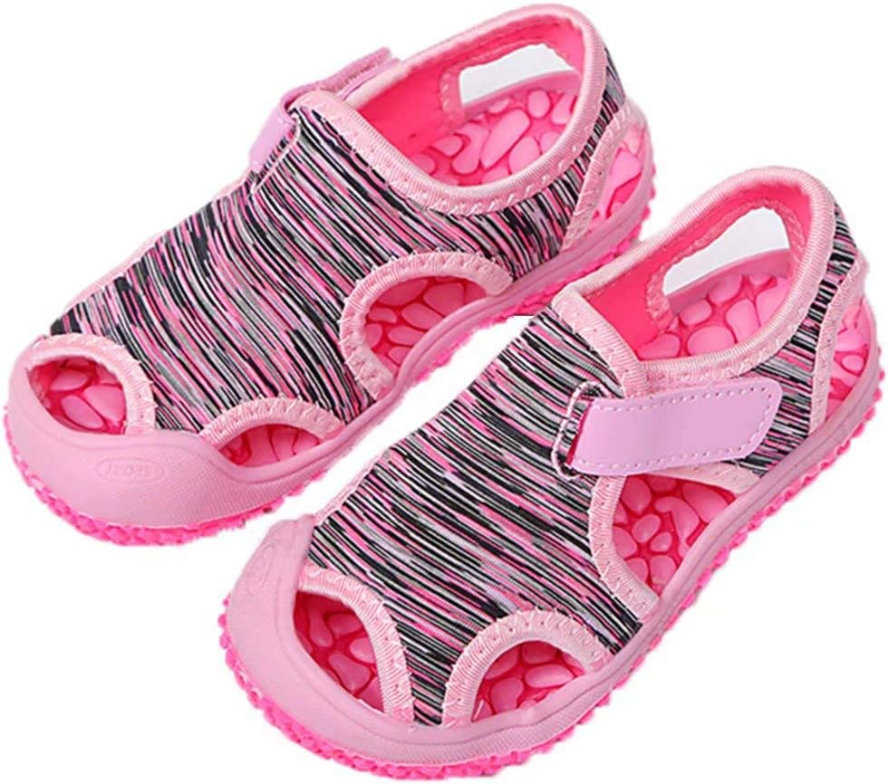 Boys Girls Sandals Kids Summer Breathable Walking Sandal Anti Slip Infant Toddler Beach Shoes Pink Purple Blue Grey Green (Toddler/Little Kid/Big Kid)