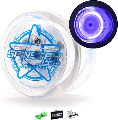 YOYO FACTORY SpinStar LED YoYo – Light Up, Beginner Friendly, Blue