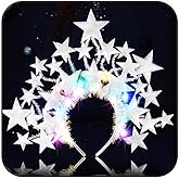 GORTIN Light up Stars Headband LED Headpiece Glowing Halloween Costume Headwear Rave Hair Accessories for Women