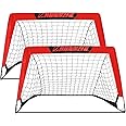 L RUNNZER Kids Soccer Goal, Pop Up Soccer Goal Net for Backyard, Set of 2 with Portable Carrying Case