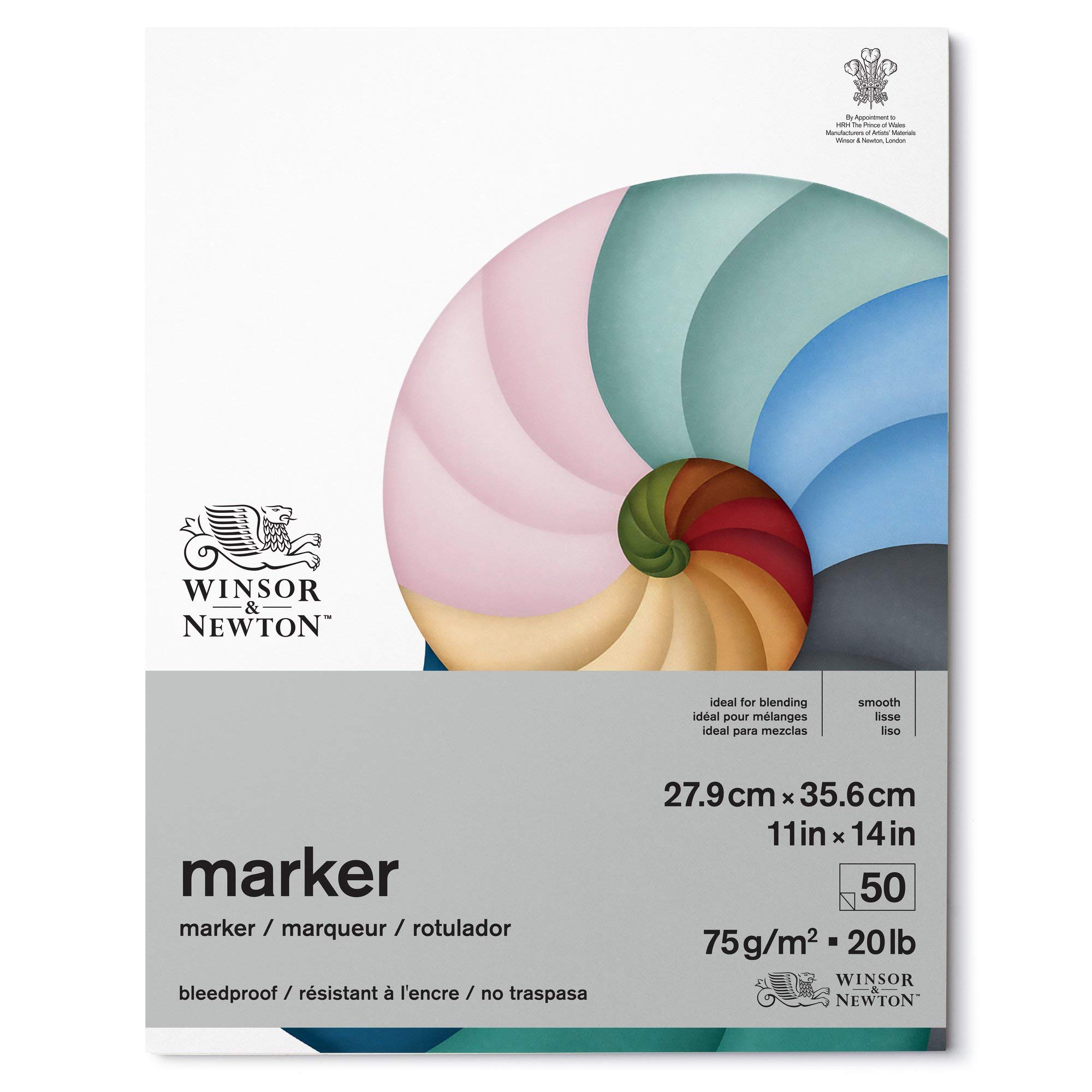 Winsor & Newton Marker Paper, White, 27,9 x 35,6cm-Markerpapier