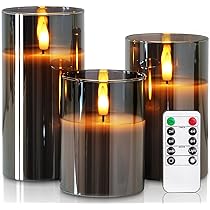 6 Pack Black Flameless Taper Candles - 9.6" Battery Operated Candles With Remote For Halloween