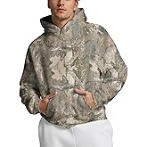 Eutten Men Camo Hoodie Maple Leaf Print Oversized Hooded Sweatshirt Fleece Pullover Sweatshirts Matching Couples Hoodies