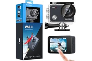 AKASO V50X Native 4K30fps 20MP WiFi Action Camera with EIS Touch Screen, 4X Zoom, 131 feet Waterproof Underwater Camera, Remo