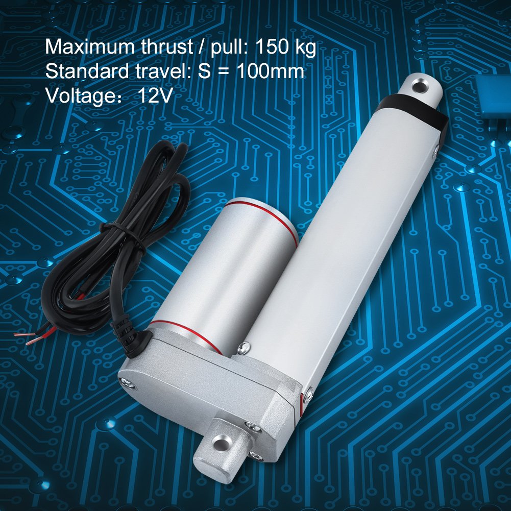 SANON Electric Linear Actuator 12V, 100mm/4inch Stroke Heavy Duty DC ...