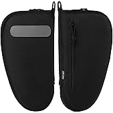 DBTAC Handgun Case Single Padded Pistol Bag W/Lockable Zipper, Removable & Reflective Patch for Shooting Range Outdoor Hunting, Available Length in 8.5" 10.5" 12.5" 14.5"