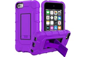 ZoneFoker for iPod Touch 7th Generation Case, iPod Touch 6th / 5th Generation Case Heavy Duty Shockproof Rugged Cover for Apple iPod Touch 7/6/5 Generation Case Purple