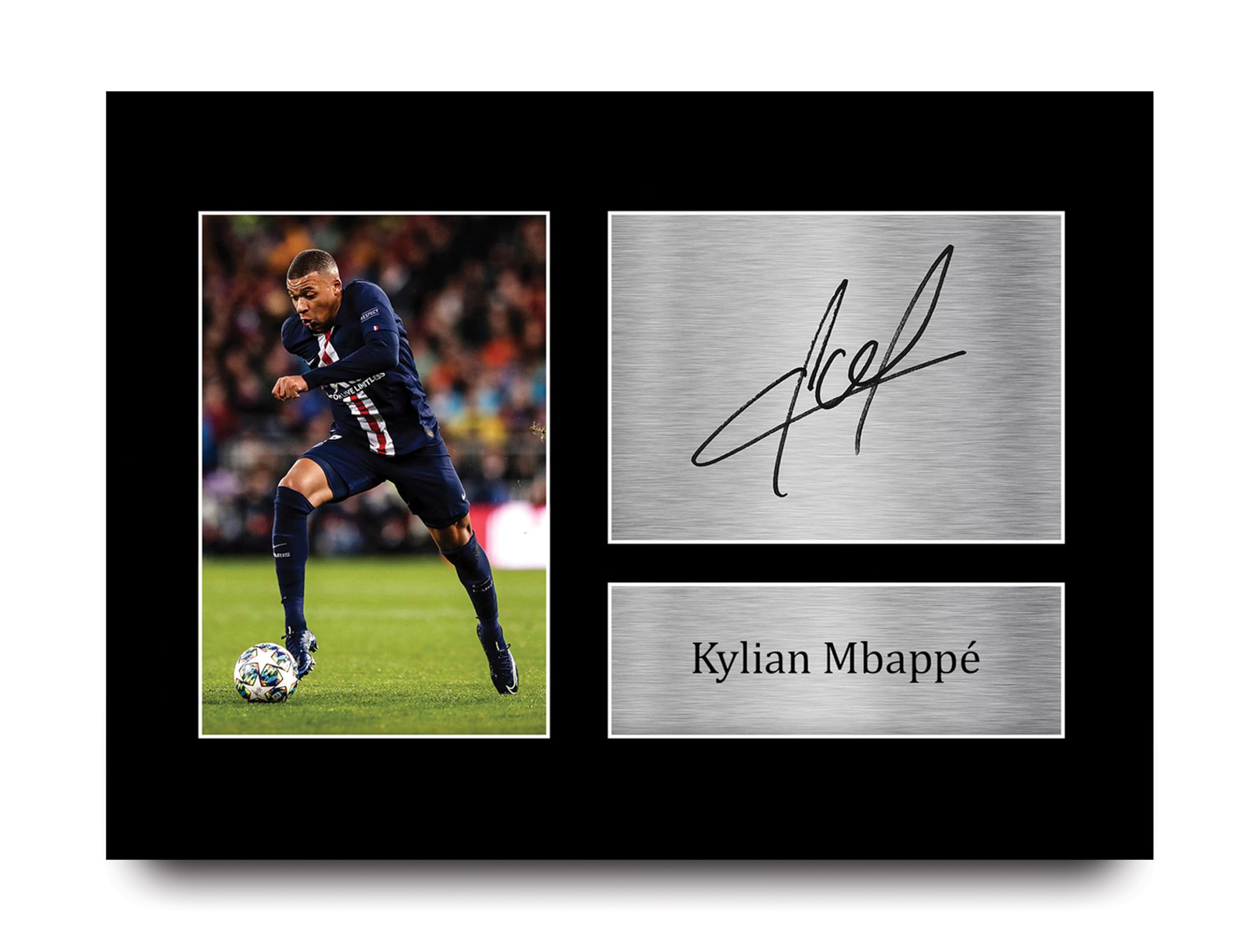 HWC Trading Kylian Mbappe Paris Blue and Reds Gifts Printed Signed Autograph Picture for Football Fans and Supporters - A4 — image 1
