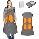 Diweez Heated Blanket Battery Operated, USB Cordless Electric Blanket with 10000mAH Battery and 3 Heating Levels, Portable Heated Wearable Blanket Heated Shawl Throw for Home & Outdoor(Grey)