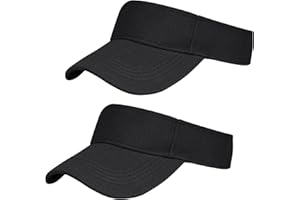 Rbenxia 2 Pieces Adjustable Sport Visors Sun Visor Hats Cap Visors for Women and Men