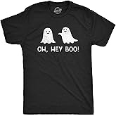 Mens Oh Hey Boo T Shirt Funny Halloween Party Ghost Relationship Tee for Guys