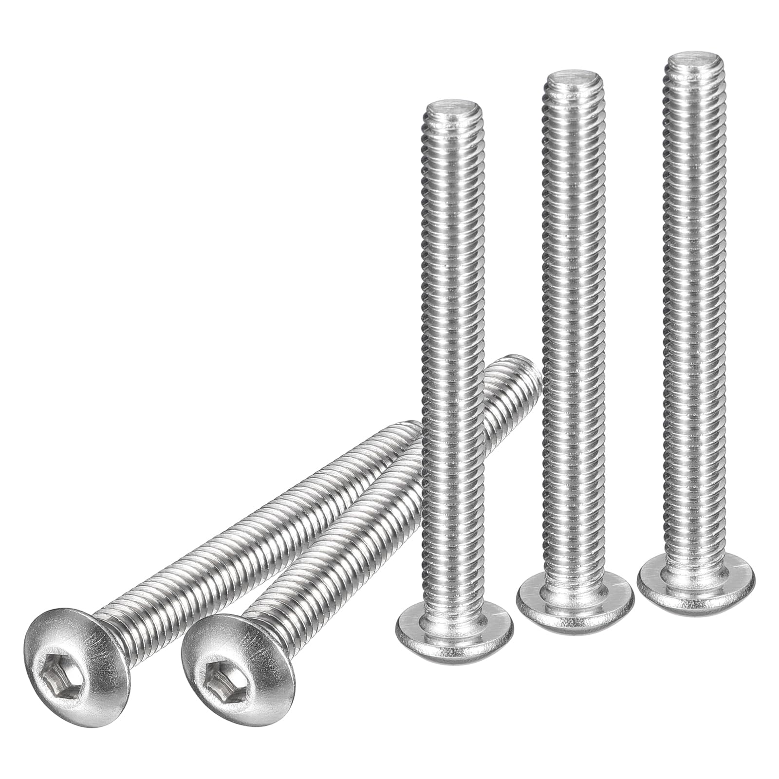 DTGN M4-0.7x35mm Button Head Socket Cap Screws - 25Pack - Good for Machine - 304 Stainless Steel 18/8 - Hex Drive Full Thread Fasteners — image 1