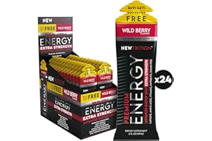Extra Strength Energy Shot by NewTrition | 250mg Caffeinated Energy Shot | B-Vitamins & Amino Acids | Long Lasting | Sugar Free | 2-FL OZ | 24-Count (Wild Berry)