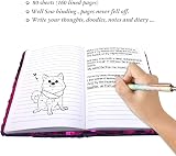 GINMLYDA Reversible Sequin Diary for Girls 8.5x5.5 in 160 Pages Pink Heart view 7