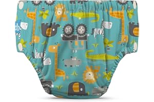 Charlie Banana Reusable Swim Diaper | Washable Cloth Swim Diaper | Size M (16-28lbs) for Baby & Toddler | Easy Snap Closure |